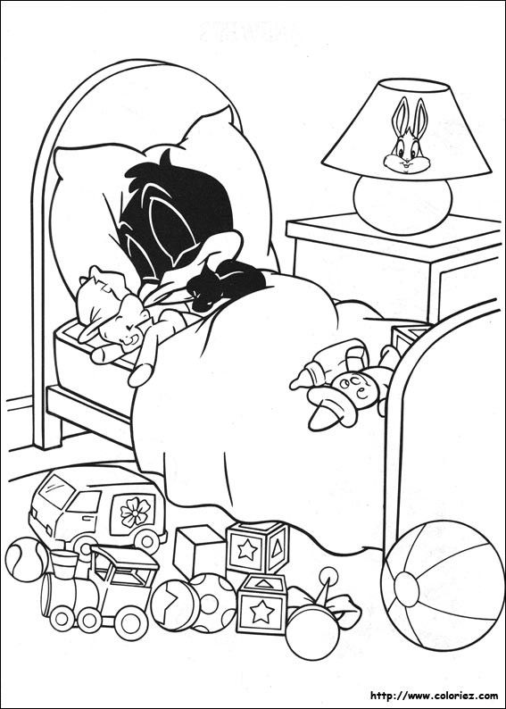 5118 coloriages looney toons et tiny toons