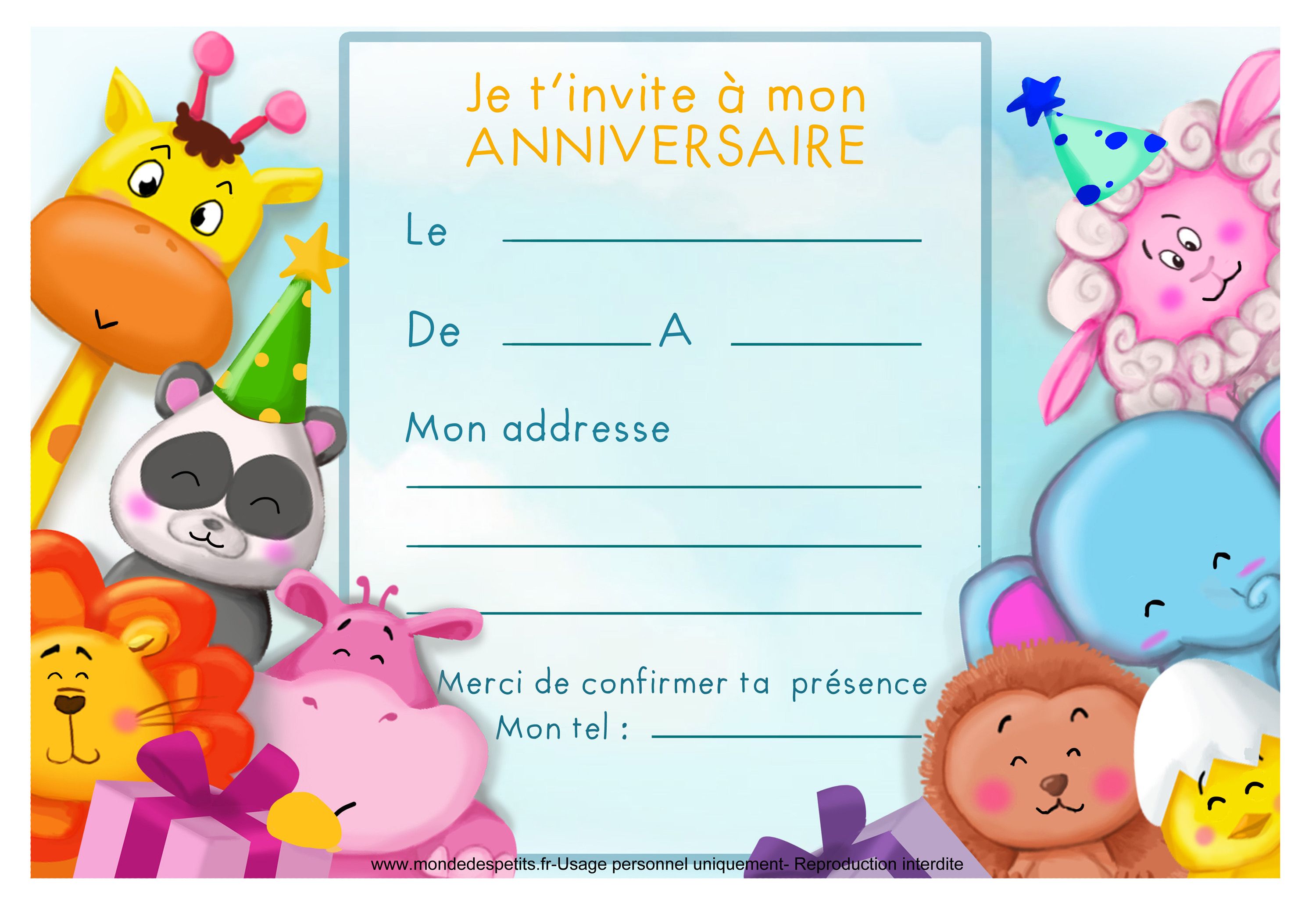 invitations anniversaires